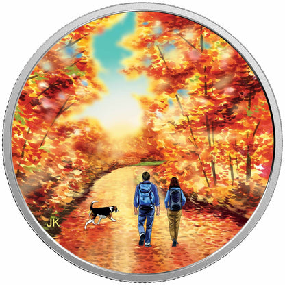 2017 $15 GREAT CANADIAN OUTDOORS: NATURE WALK AT SUNRISE FINE SILVER COIN