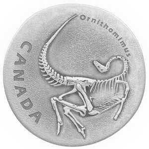 2017 1oz $20 ANCIENT CANADA: ORNITHOMIMUS FINE SILVER COIN