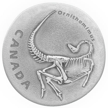 2017 1oz $20 ANCIENT CANADA: ORNITHOMIMUS FINE SILVER COIN