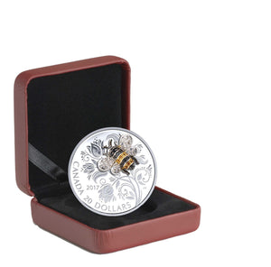 2017 1oz $20 BEJEWELLED BUGS: BEE FINE SILVER COIN