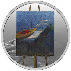 2017 1oz $20 EN PLEIN AIR: A PADDLE AWAITS FINE SILVER COIN