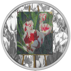 2017 1oz $20 EN PLEIN AIR: SPRINGTIME GIFTS - TULIP  FINE SILVER COIN