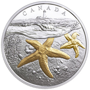 2017 1oz $20 FROM SEA TO SEA TO SEA: ATLANTIC STARFISH FINE SILVER COIN
