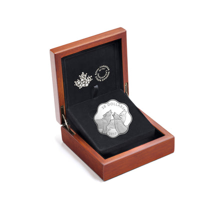 2017 $20 MASTER OF THE LAND: THE TIMBER WOLF (G) FINE SILVER COIN