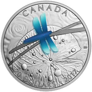 2017 1oz $20 NATURE'S ADORNMENTS - NIOBIUM DRAGONFLY FINE SILVER COIN