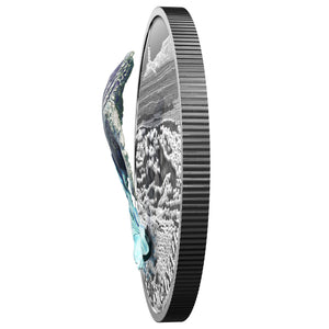 2017 1oz $20 THREE-DIMENSIONAL BREACHING WHALE FINE SILVER COIN