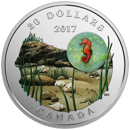2017 1oz $20 VENETIAN UNDER THE SEA: SEAHORSE FINE SILVER COIN
