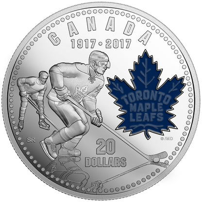 2017 1oz $20 100TH ANNIVERSARY OF THE TORONTO MAPLE LEAFS FINE SILVER COIN