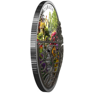 2017 2oz $30 GATE TO ENCHANTED GARDEN FINE SILVER COIN