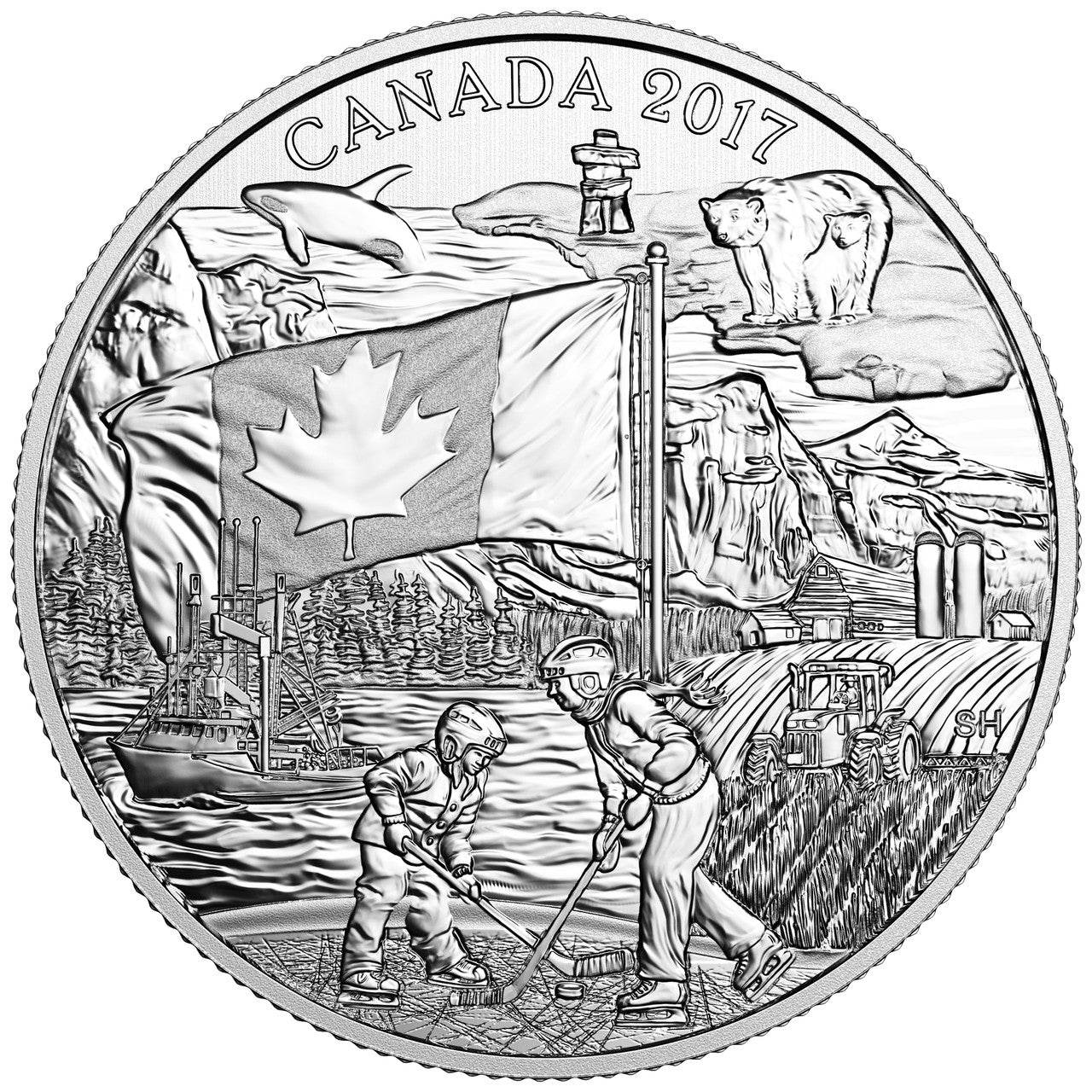 2017 1/4oz $3 THE SPIRIT OF CANADA FINE SILVER COIN