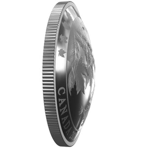SALE - 2017 $50 5oz MAPLE LEAVES IN MOTION FINE SILVER COIN (CONVEX)