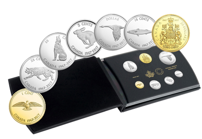 SALE - 2017 COMMEMORATIVE PROOF SET 1967 CENTENNIAL COINS (ALEX COLVILLE DESIGNS) (NO SLEEVE)