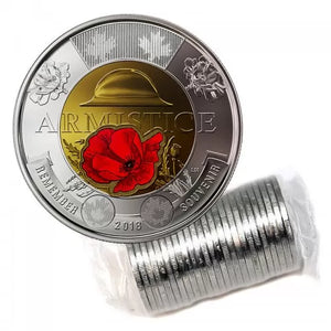 2018 2-DOLLAR ARMISTICE ROLL (COLOURED)