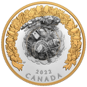 SALE - 2022 5oz $50 HOLIDAY SPLENDOUR FINE SILVER COIN (ISSUES)