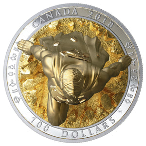 2018 10oz $100 SUPERMAN™: THE LAST SON OF KRYPTON FINE SILVER SCULPTURE COIN