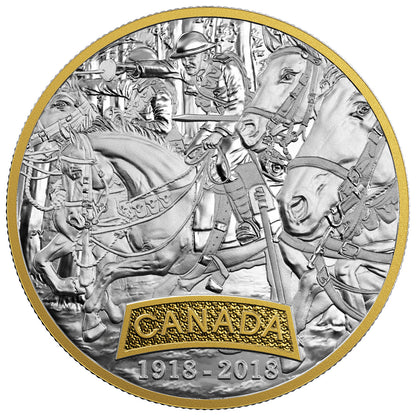 2018 1oz $20 FIRST WORLD WAR ALLIED FORCES: CANADA FINE SILVER COIN
