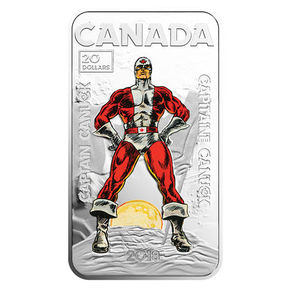 2018 1oz $20 CAPTAIN CANUCK FINE SILVER COIN