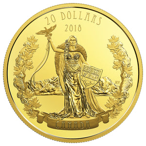 2018 $20 A MODERN ALLEGORY: BOREALIA FINE SILVER COIN  (NO BEAUTY BOX)