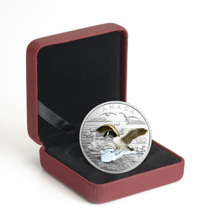 2018 1oz $20 THREE-DIMENSIONAL APPROACHING CANADA GOOSE FINE SILVER COIN