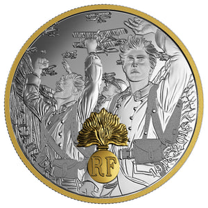 2018 1oz $20 FIRST WORLD WAR ALLIED FORCES: FRANCE FINE SILVER COIN