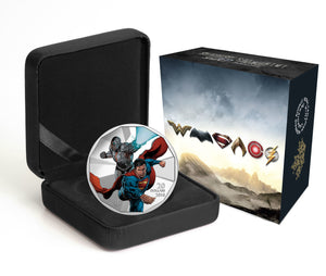 2018 1oz $20 THE JUSTICE LEAGUE : CYBORG AND SUPERMAN FINE SILVER COIN