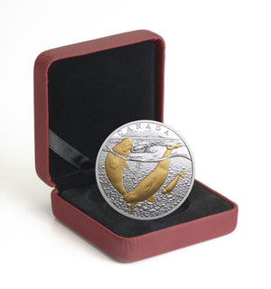 2018 1oz $20 FROM SEA TO SEA TO SEA: ARCTIC BELUGA WHALE FINE SILVER COIN