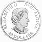 2018 1oz $20 QUEEN ELIZABETH II's MAPLE LEAVES BROOCH FINE SILVER COIN