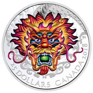 2018 $25 DRAGON BOAT FINE SILVER COIN