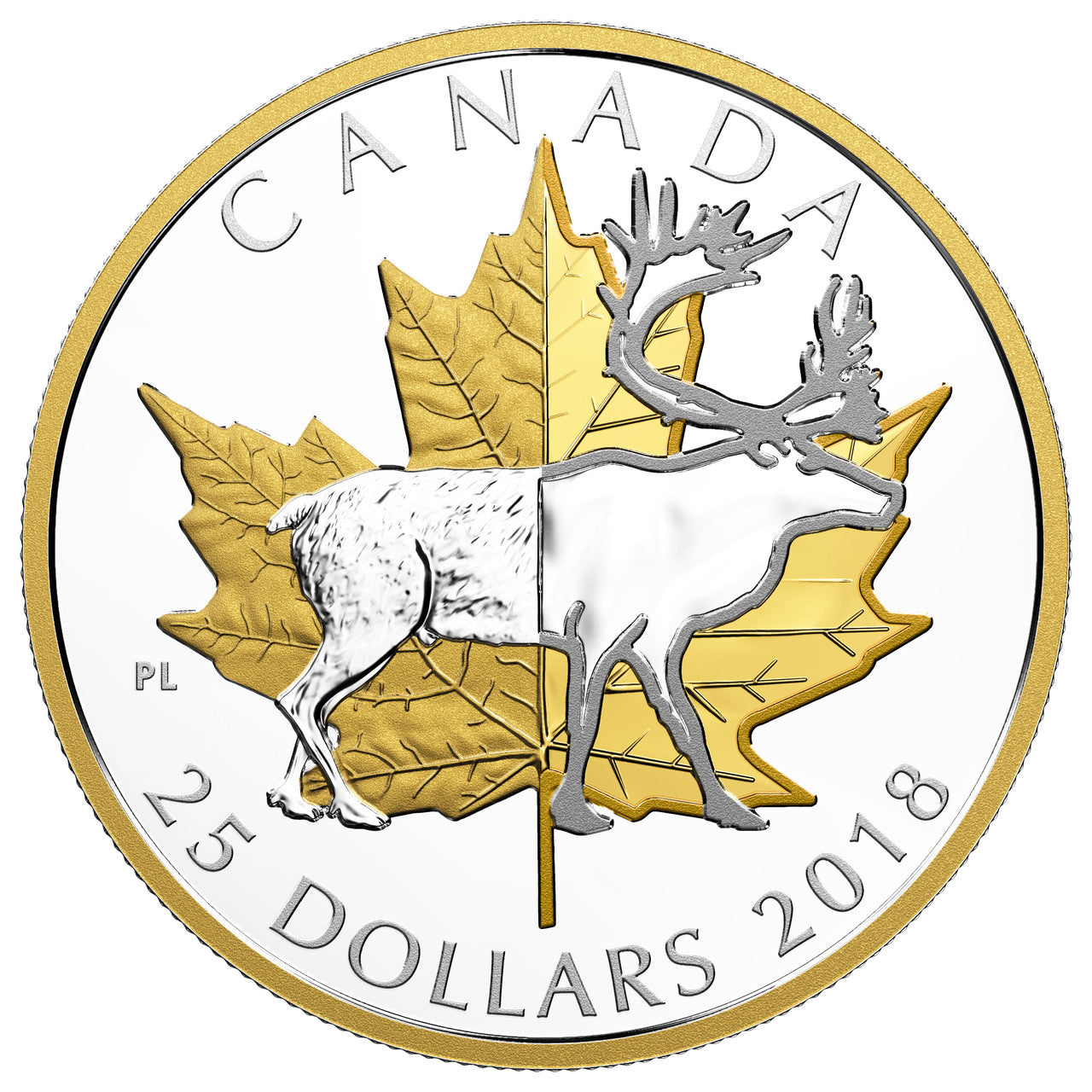 2018 1oz $25 PIEDFORT TIMELESS ICONS: CARIBOU FINE SILVER