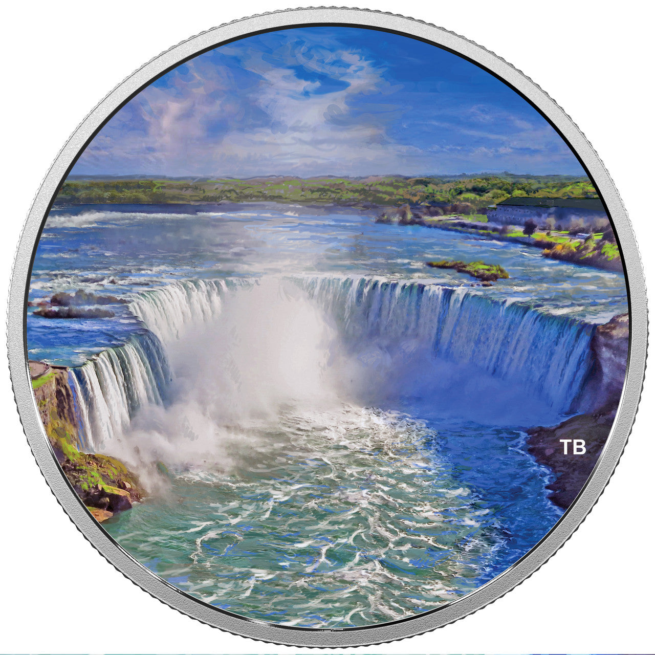 2018 2oz $30 FIREWORKS AT THE FALLS FINE SILVER COIN