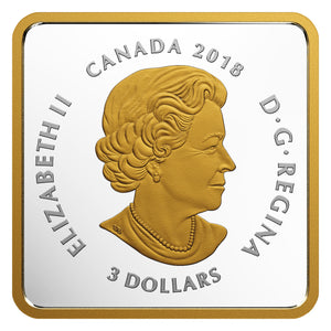 2018 $3 CANADIAN COASTS ATLANTIC COVES FINE SILVER COIN
