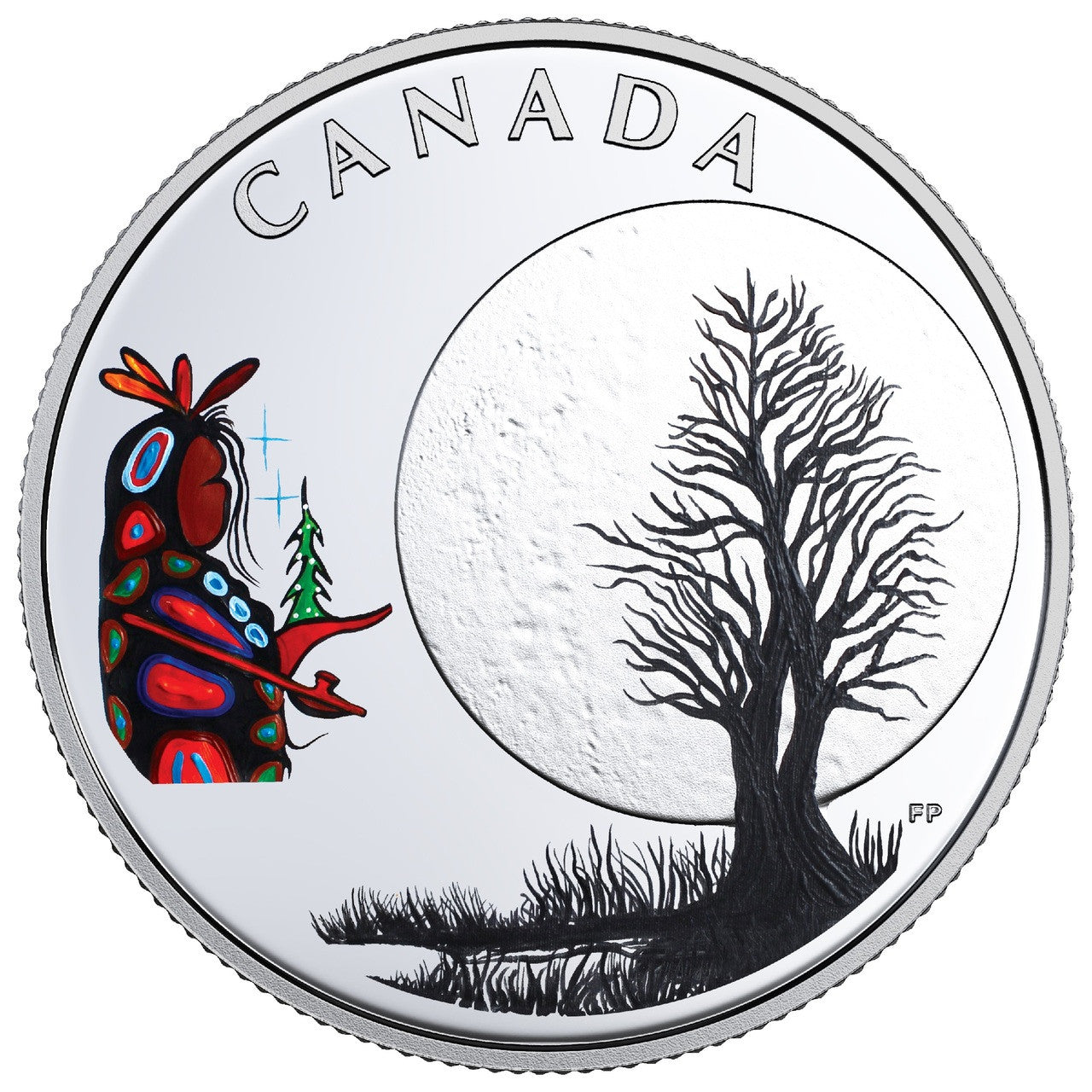 2018 1/4oz $3 THE THIRTEEN TEACHINGS FROM GRANDMOTHER MOON: LITTLE SPIRIT MOON FINE SILVER COIN
