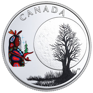 2018 1/4oz $3 THE THIRTEEN TEACHINGS FROM GRANDMOTHER MOON: LITTLE SPIRIT MOON FINE SILVER COIN