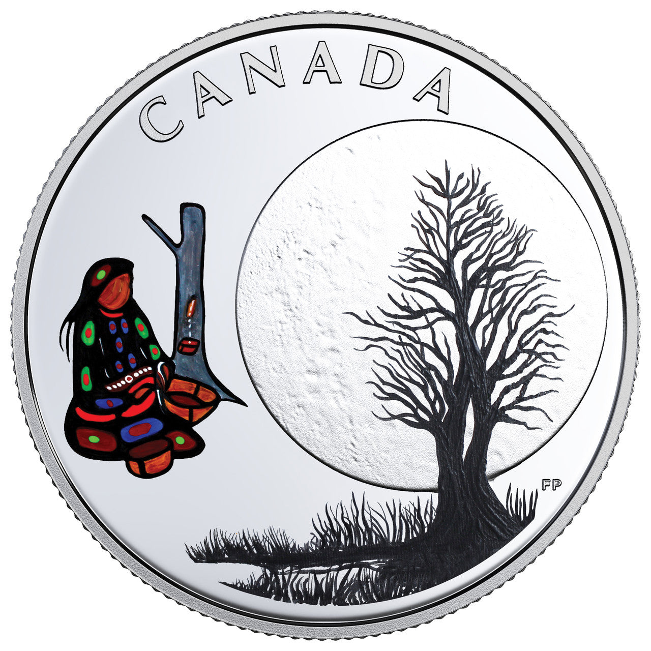 2018 1/4oz $3 THE THIRTEEN  TEACHINGS FROM GRANDMOTHER MOON: SUGAR MOON FINE SILVER COIN