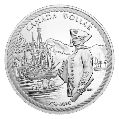 2018 PROOF SILVER DOLLAR- 240TH ANNIVERSARY OF CAPTAIN COOK AT NOOTKA SOUND