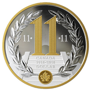 2018 SPECIAL EDITION PROOF SILVER DOLLAR 100TH ANNIVERSARY OF THE ARMISTICE OF THE FIRST WORLD WAR (NO BEAUTY BOX)