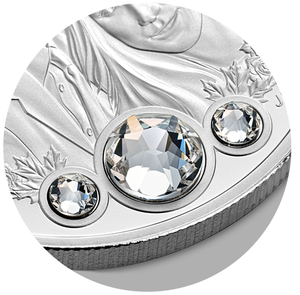 2018 1oz $20 THE ROYAL WEDDING OF  PRINCE HARRY AND MS MEGHAN MARKLE FINE SILVER COIN WITH SWAROVSKIÂ® CRYSTALS