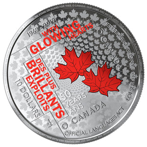 2019 1/2oz $10 50TH ANNIVERSARY OF THE OFFICIAL LANGUAGES ACT FINE SILVER COIN