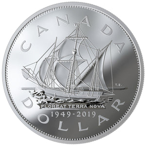 2019 5oz $1 70TH ANNIVERSARY OF NEWFOUNDLAND JOINING CANADA FINE SILVER COIN