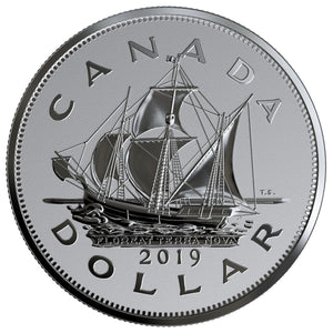 2019 $1 PIEDFORT HERITAGE OF THE ROYAL CANADIAN MINT: THE MATTHEW FINE SILVER COIN