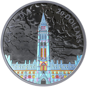2019 1oz $20 LIGHTS OF PARLIAMENT HILL FINE SILVER COIN