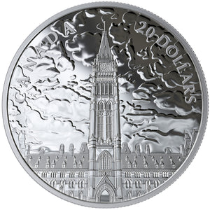 2019 1oz $20 LIGHTS OF PARLIAMENT HILL FINE SILVER COIN