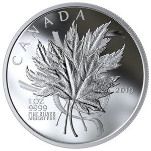 2019 1oz $20 THE BELOVED MAPLE LEAF FINE SILVER COIN