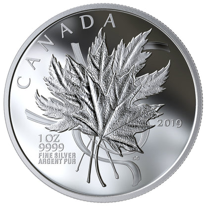 2019 1oz $20 THE BELOVED MAPLE LEAF FINE SILVER COIN