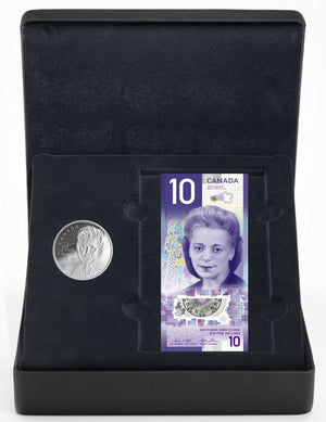 2019 1oz $20 VIOLA DESMOND FINE SILVER COIN & BANK NOTE SET