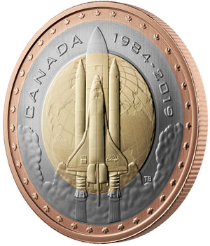 2019 25-CENT COIN FIRST CANADIAN IN SPACE