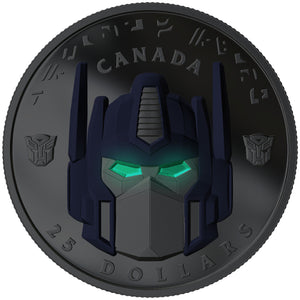 2019 $25 TRANSFORMERS: OPTIMUS PRIME - LIMITED RUN SIGNED BY PETER CULLEN FINE SILVER COIN