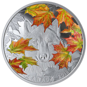 2019 2oz $30 THE WILY WOLF FINE SILVER COIN