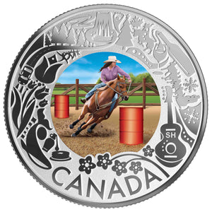 2019 1/4oz $3 CELEBRATING CANADIAN FUN AND FESTIVITIES - RODEO FINE SILVER COIN