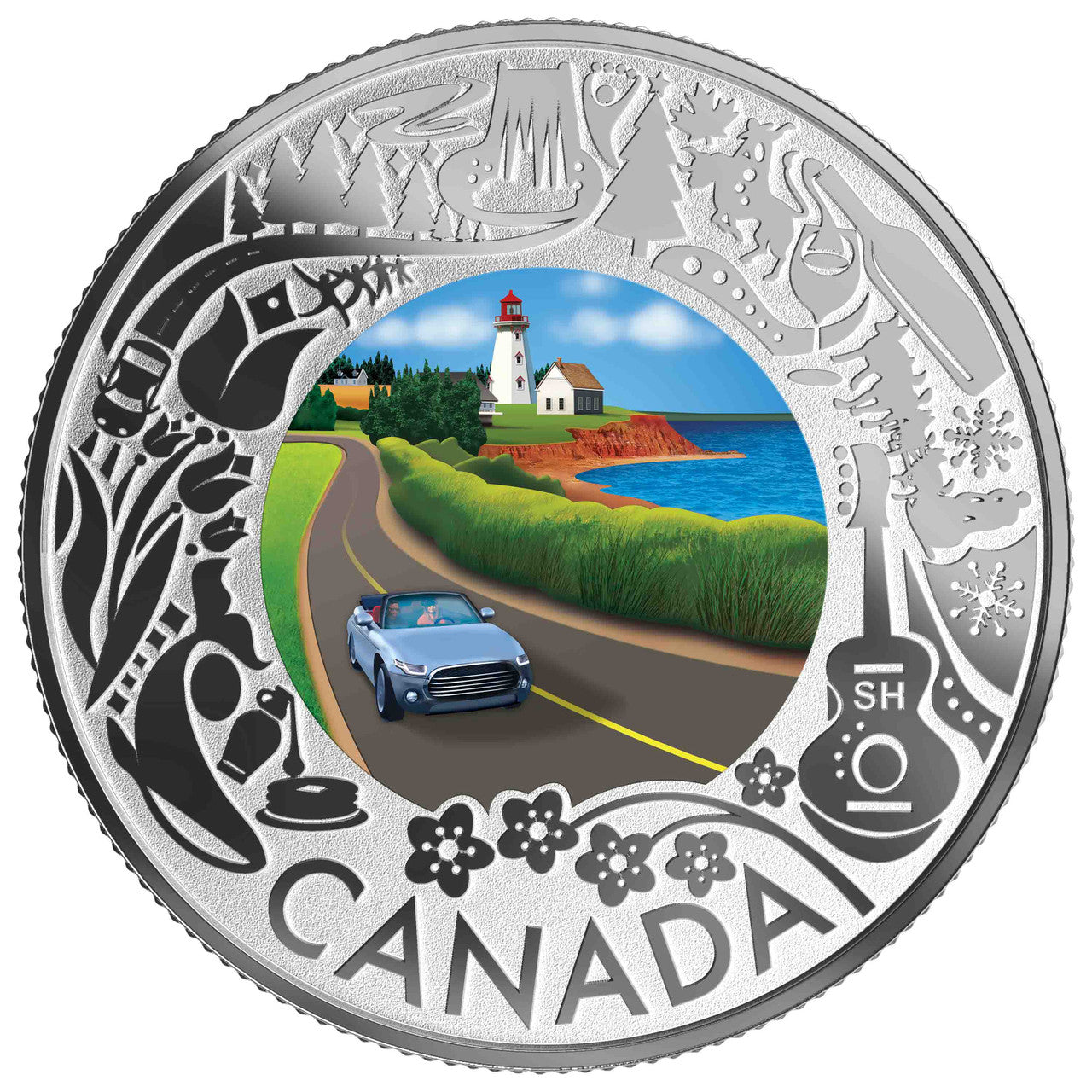 2019 1/4oz $3 CELEBRATING CANADIAN FUN AND FESTIVITIES - COASTAL DRIVE FINE SILVER COIN